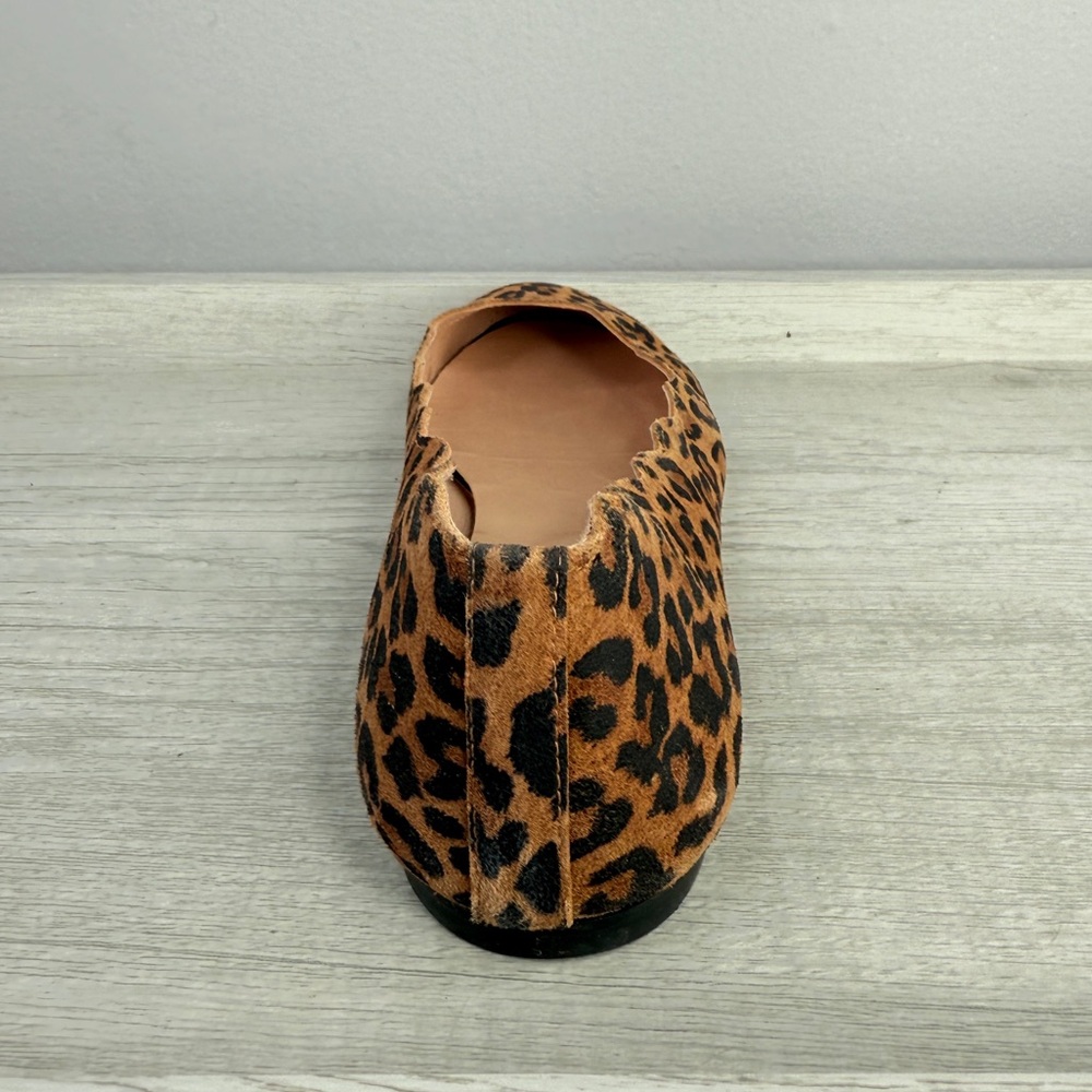 FS/NY French Sole Jigsaw Leopard Print Scalloped Flats size 8 - Picture 8 of 14